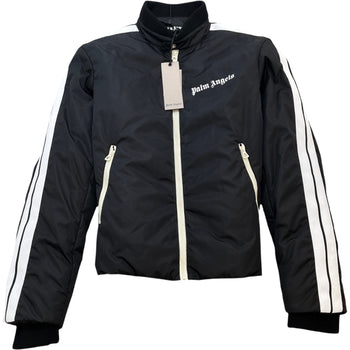 Men's Logo Print Lightweight Puffer Jacket Black Size XL