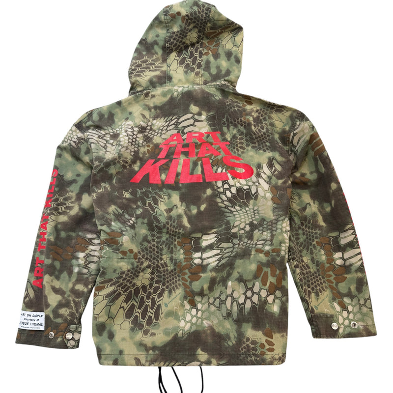 Men's ATK Anorak Forest Camo Hoodie Green Size S