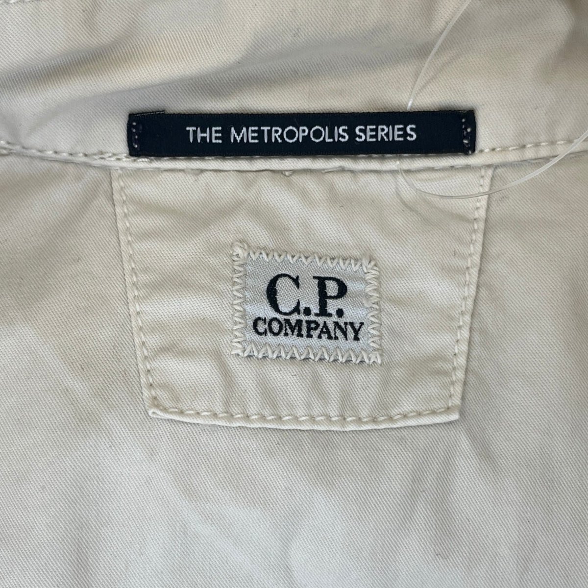 Men's Gabardine Metropolis OverShirt Beige Size M - Photo 8