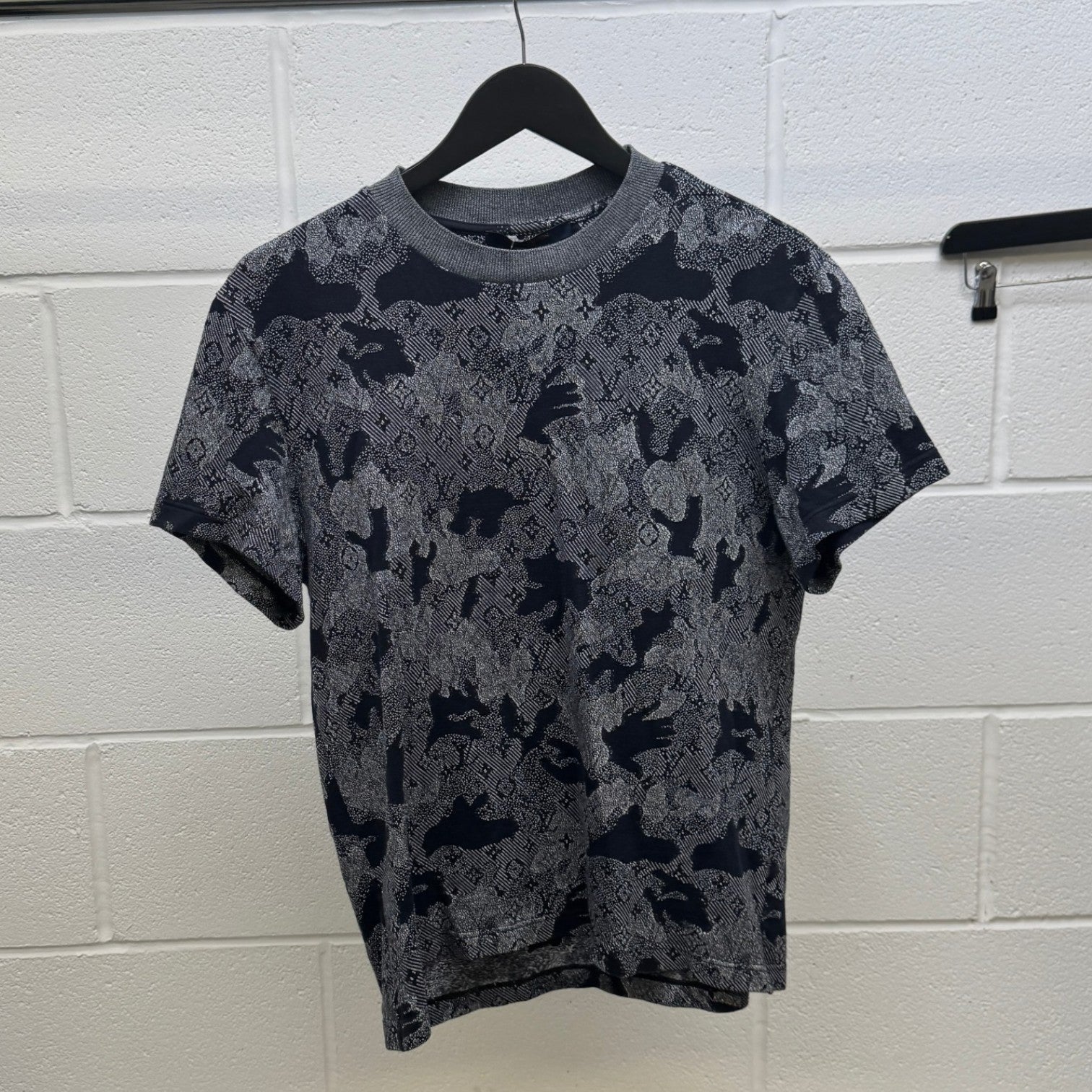 Men's Camo Jacquard Monogram T-Shirt Grey Size S - Photo 8