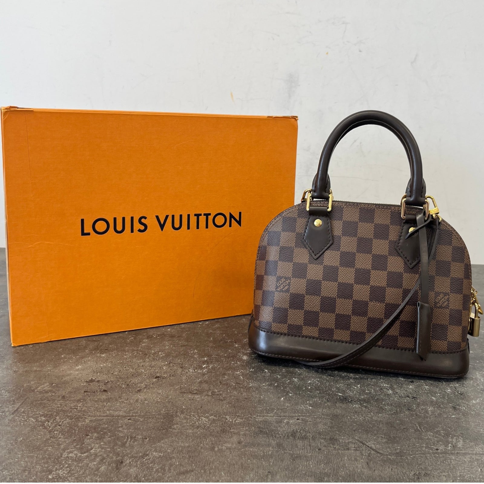 Women's Alma Bb Damier Ebene Bag Brown - Photo 12