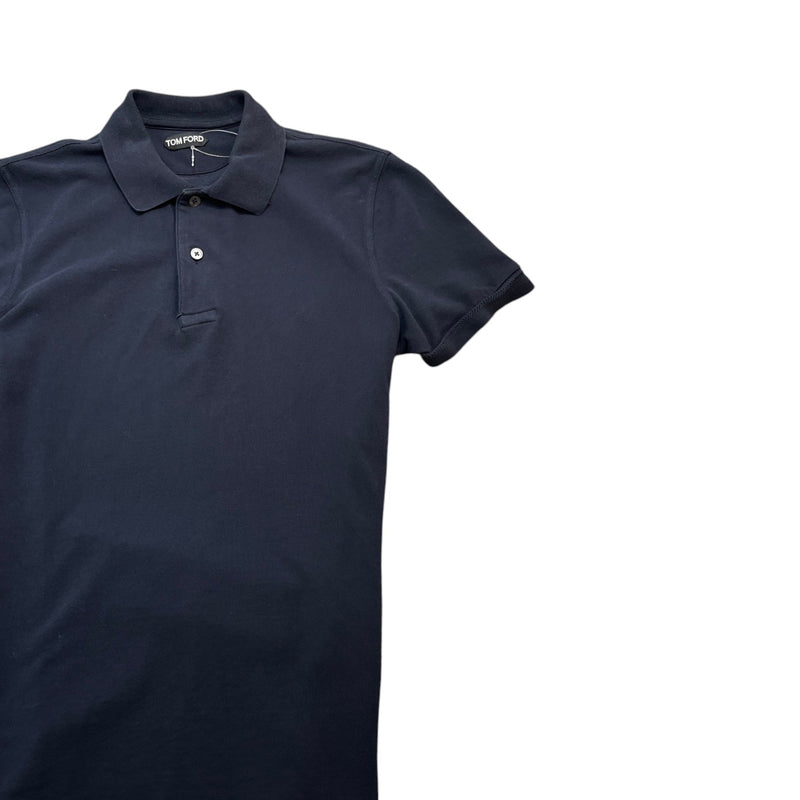 Men's Embroidered Logo Polo Shirt Navy Size IT 50 / UK L