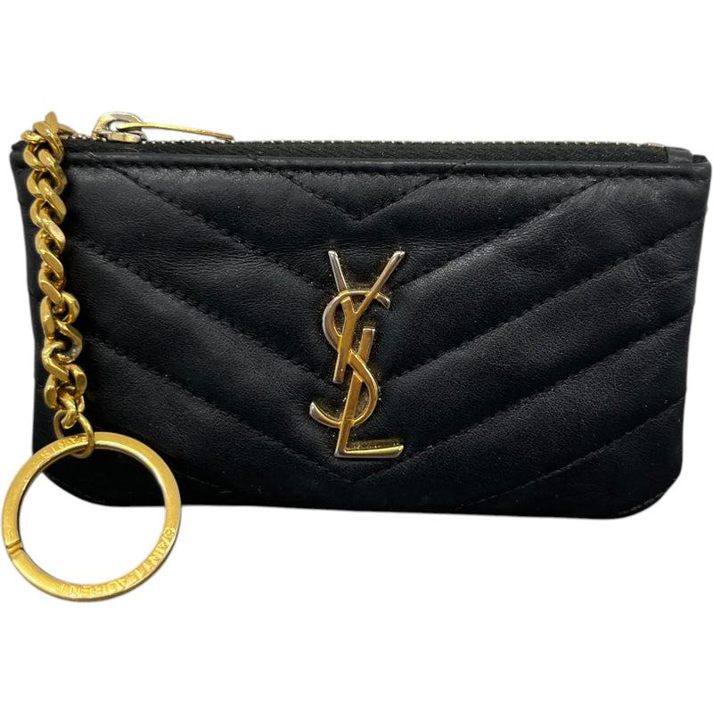 Women's Cassandre Matelassé Key Pouch Purse Black