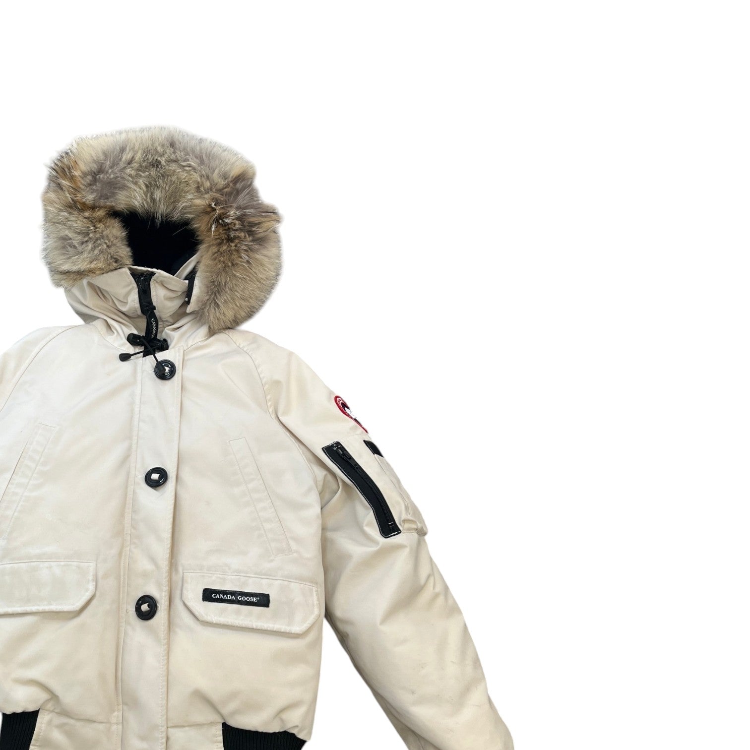 Women's Chilliwack Bomber Down Jacket Beige Size M - Photo 3