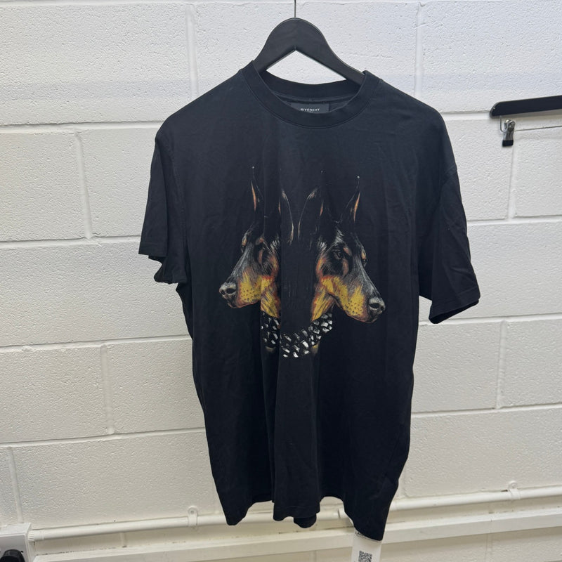 Men's Doberman T-Shirt Black Size XS