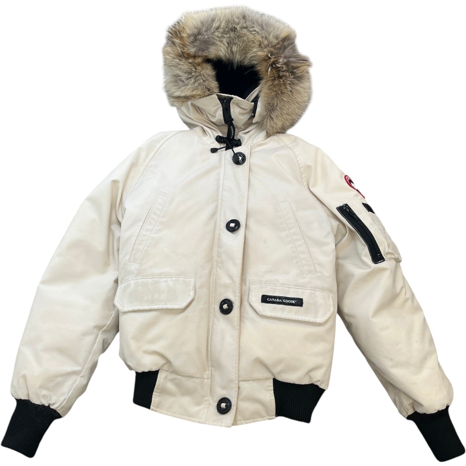 Women's Chilliwack Bomber Down Jacket Beige Size M - Photo 1