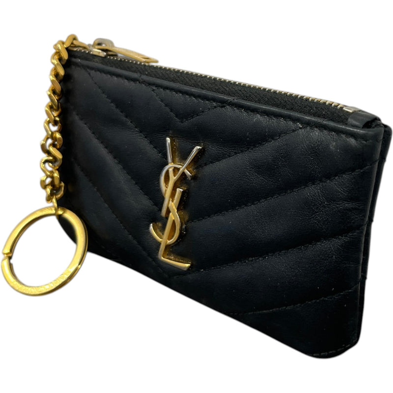 Women's Cassandre Matelassé Key Pouch Purse Black