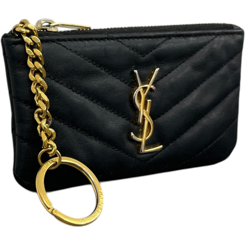 Women's Cassandre Matelassé Key Pouch Purse Black