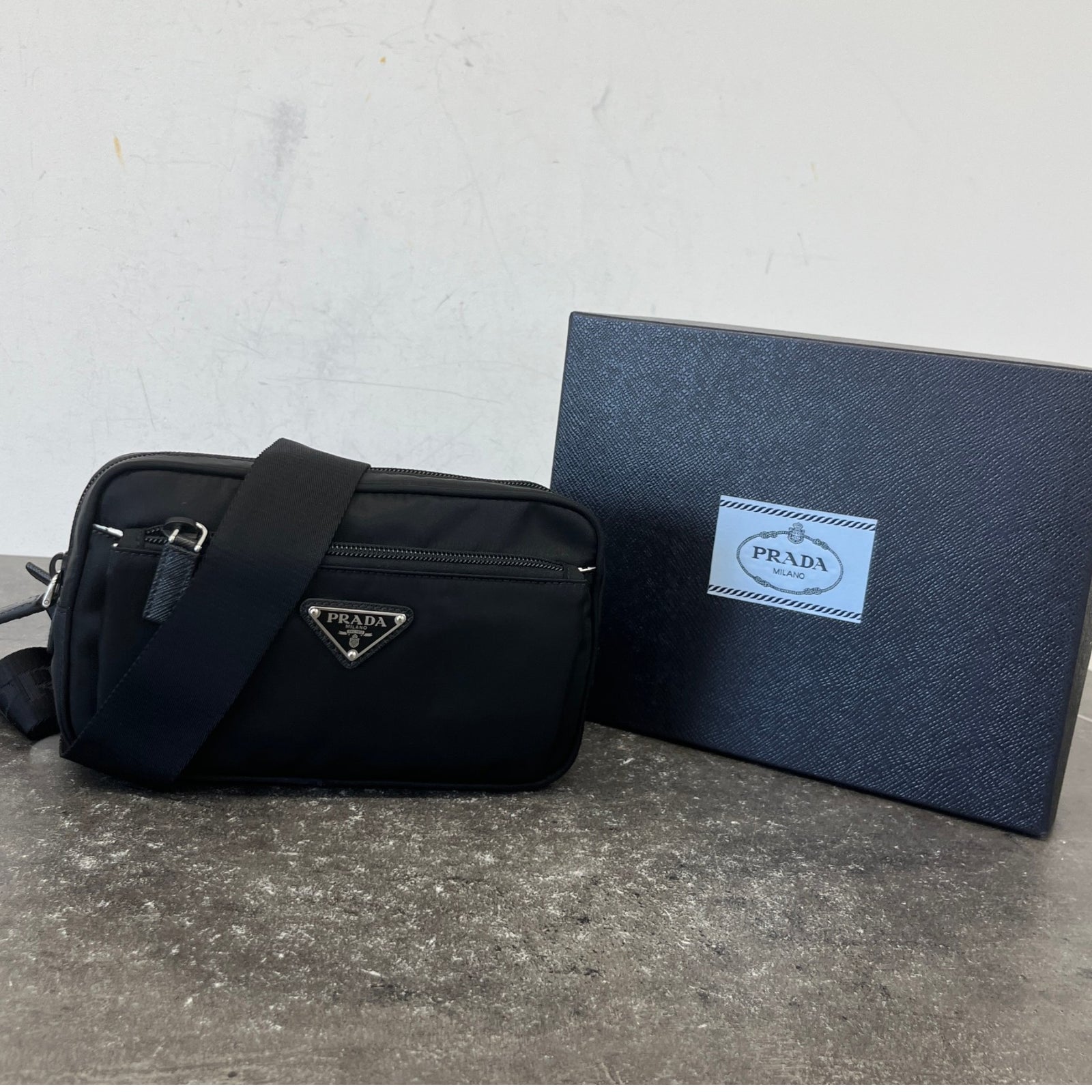 Men's Re-Nylon Plaque Logo Belt Bag Black - Photo 15