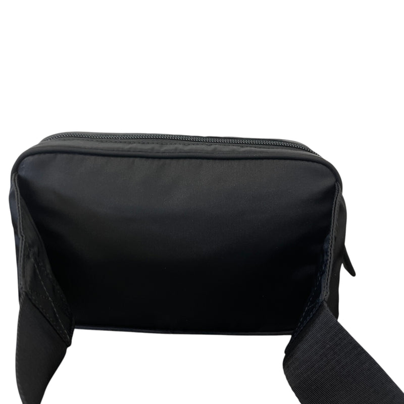 Men's Re-Nylon Plaque Logo Belt Bag Black