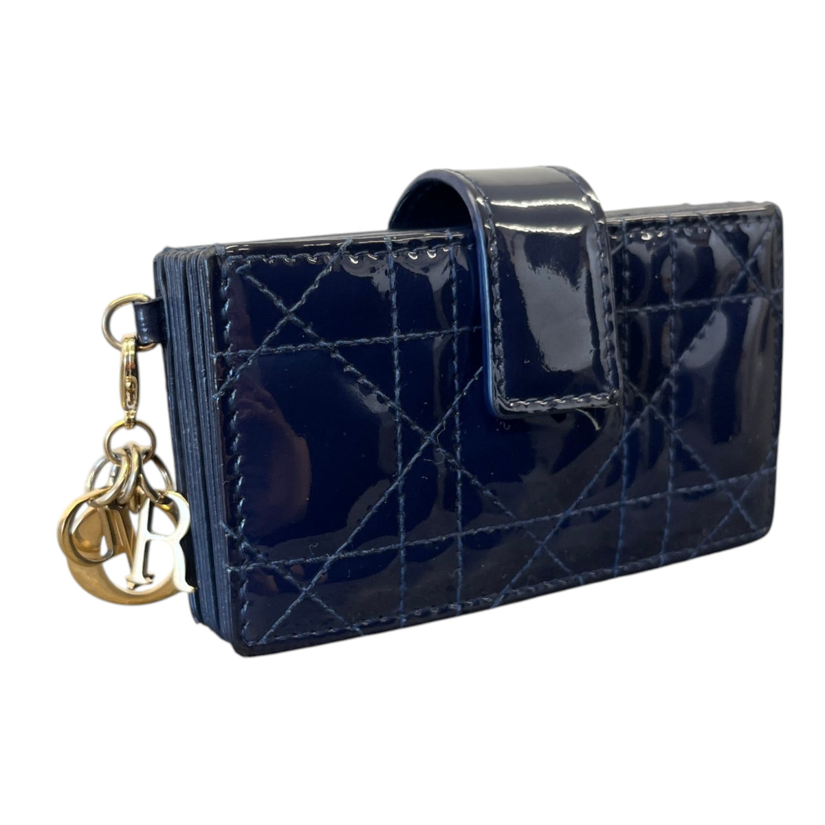 Women's Lady Dior 5 Gusset Wallet Navy - Photo 3