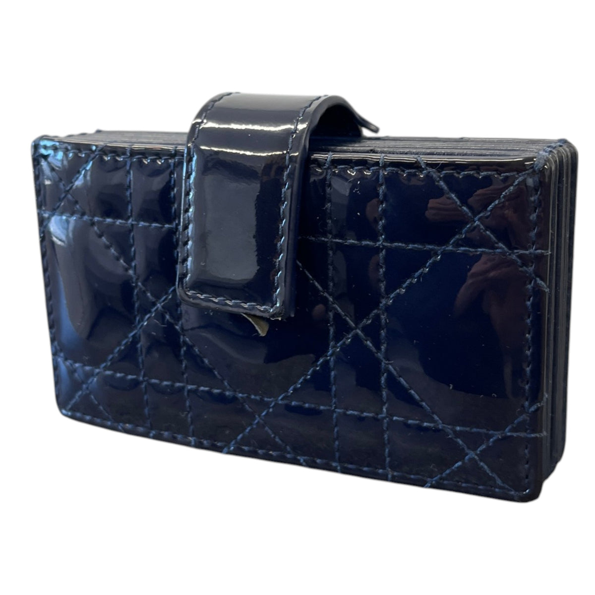 Women's Lady Dior 5 Gusset Wallet Navy - Photo 4