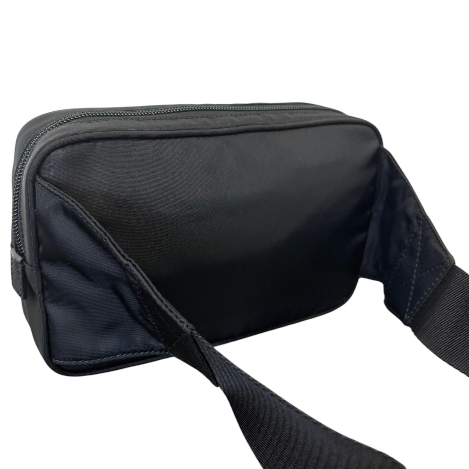 Men's Re-Nylon Plaque Logo Belt Bag Black - Photo 8