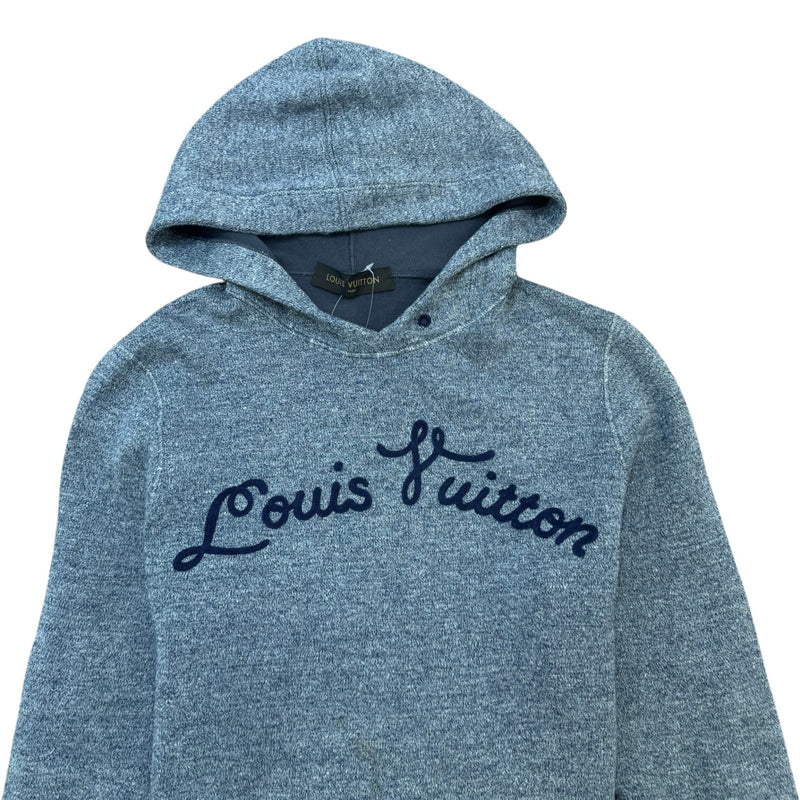 Men's Embroidered Logo Hoodie Navy Size S