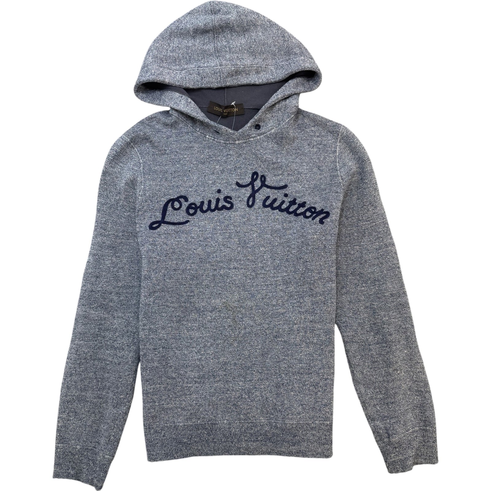 Men's Embroidered Logo Hoodie Navy Size S - Photo 1