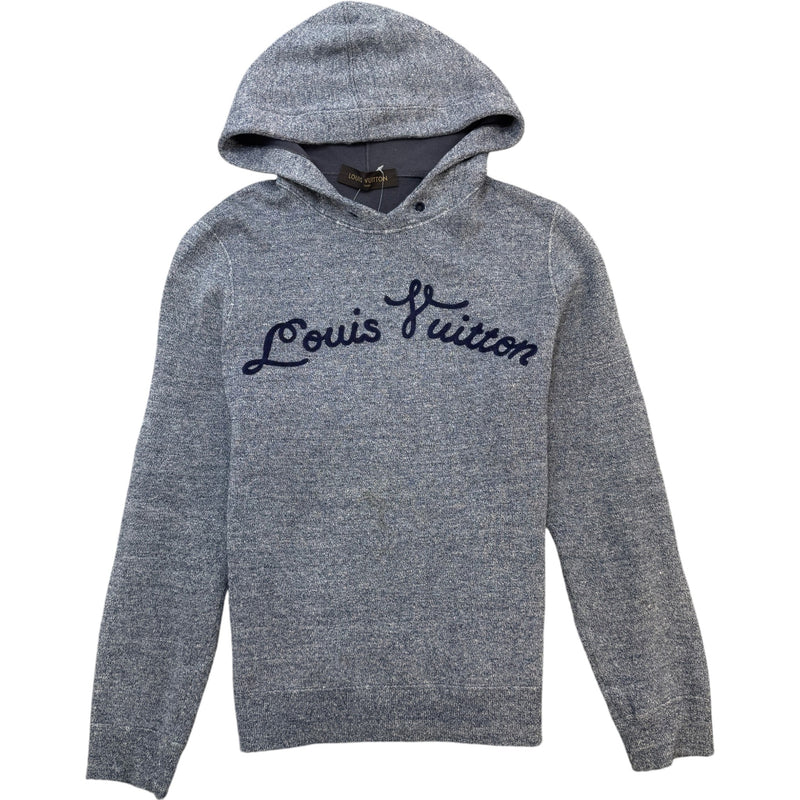 Men's Embroidered Logo Hoodie Navy Size S