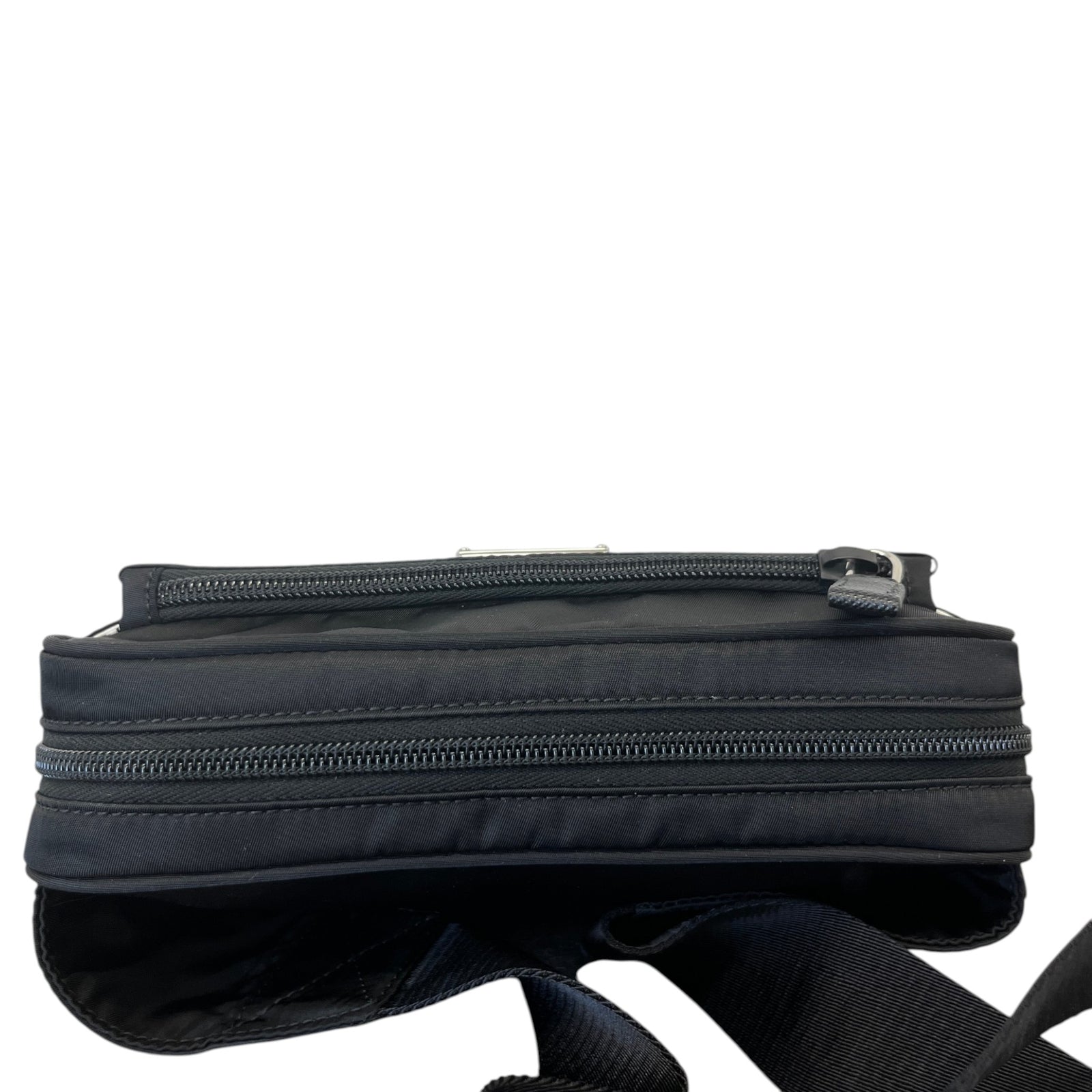 Men's Re-Nylon Plaque Logo Belt Bag Black - Photo 10
