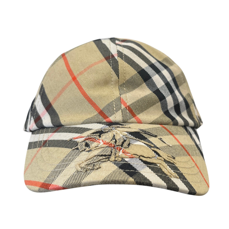 Men's Checkered Cap Beige Size M