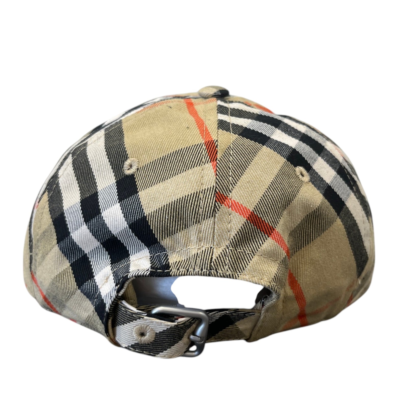 Men's Checkered Cap Beige Size M - Photo 4