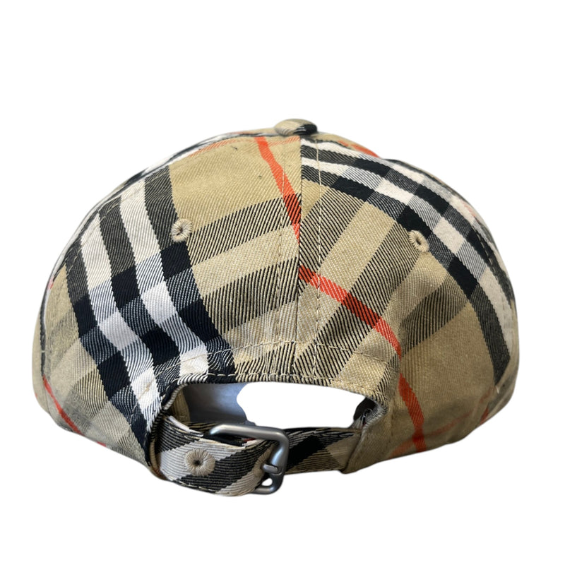 Men's Checkered Cap Beige Size M