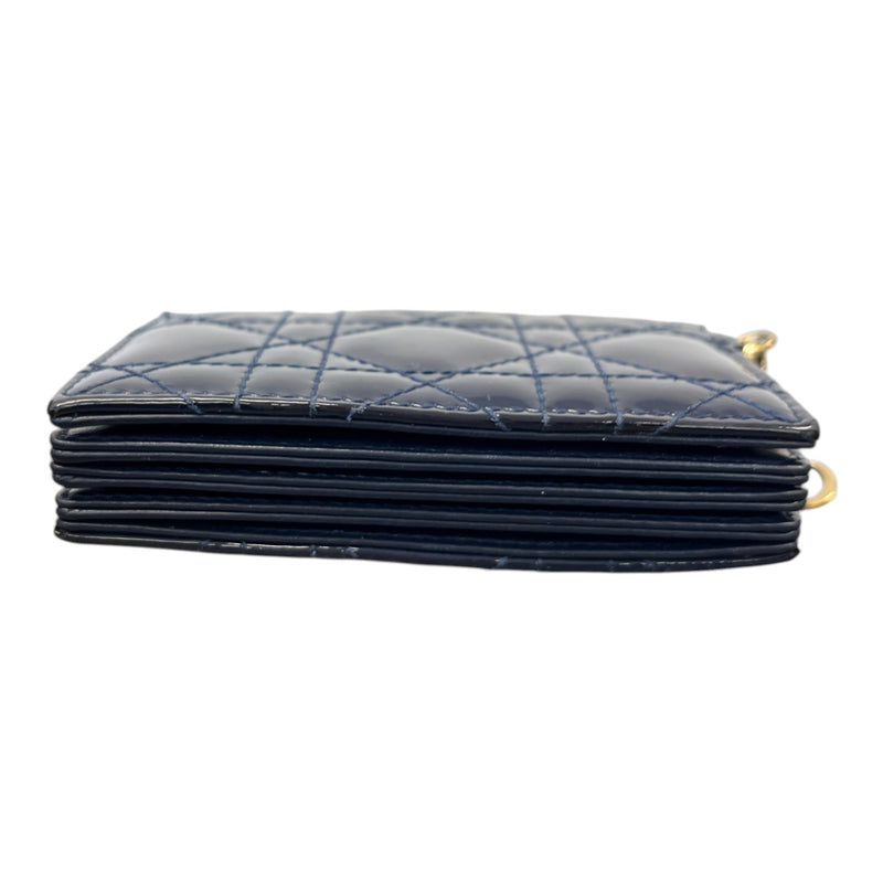 Women's Lady Dior 5 Gusset Wallet Navy