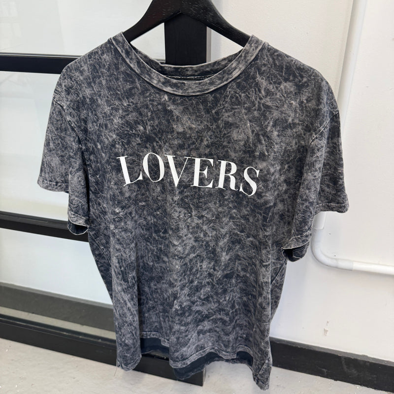 Men's Lovers Logo T-Shirt Grey Size M