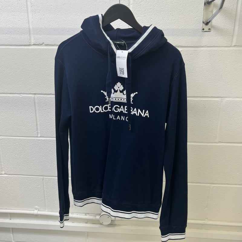 Men's Crown Logo Hoodie Navy Size IT 48 / UK M