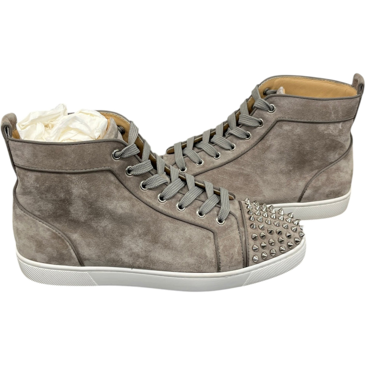 Men's Louis Spikes Orlato Flat High Trainers Grey Size UK 8.5 / EU 42.5 - Photo 2