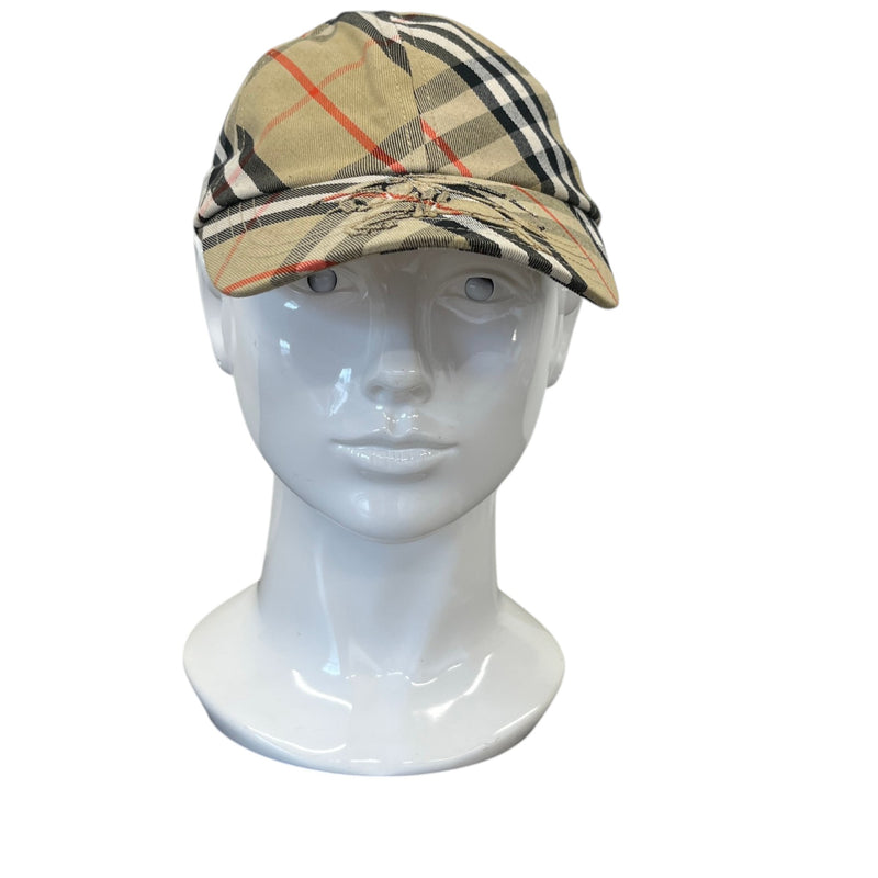 Men's Checkered Cap Beige Size M