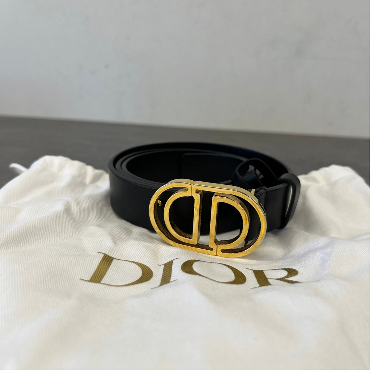Women's Montaigne CD Logo Belt Black Size W34 - Photo 11