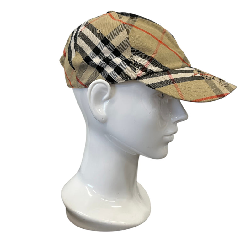 Men's Checkered Cap Beige Size M