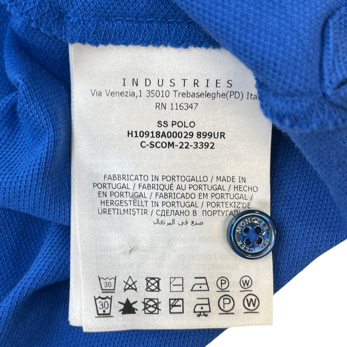 Men's Maglia Polo Shirt Blue Size S - Photo 6