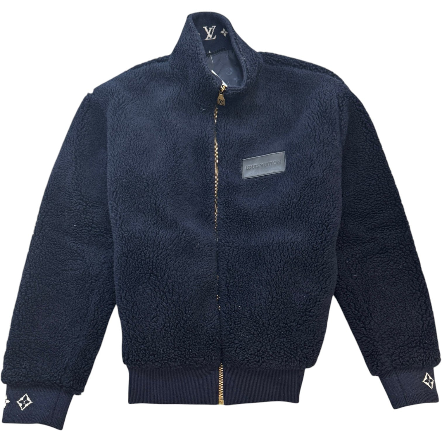 Men's Patch Fleece Jacket Navy Size XXL - Photo 1