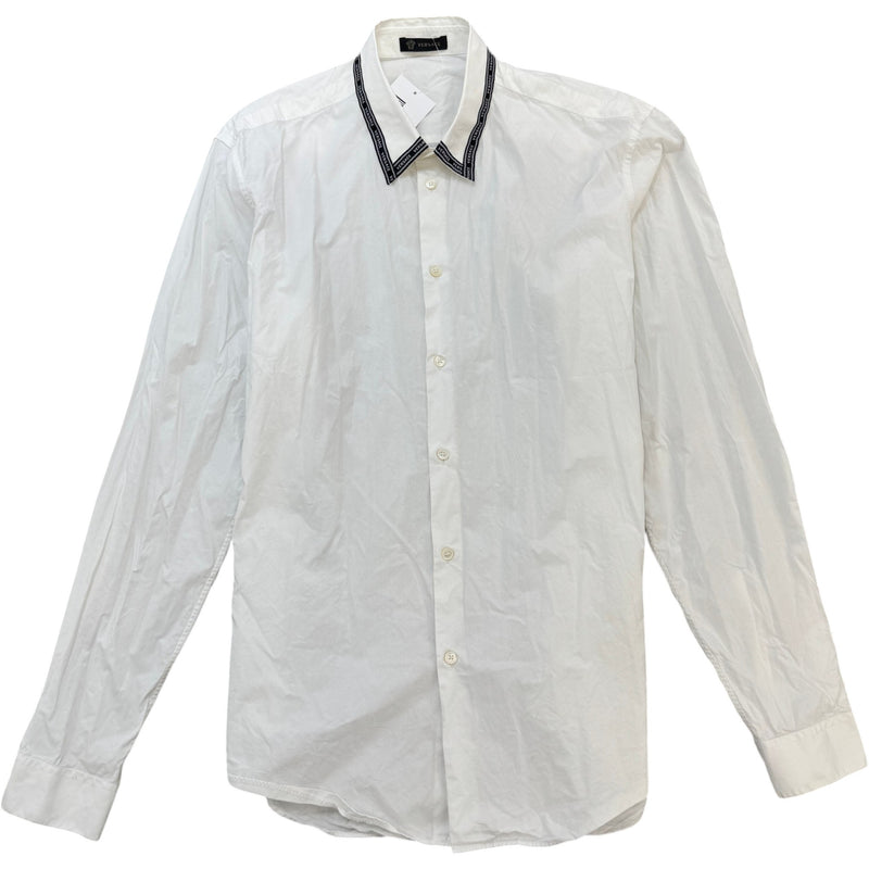 Men's Logo Long Sleeve Shirt White Size XL