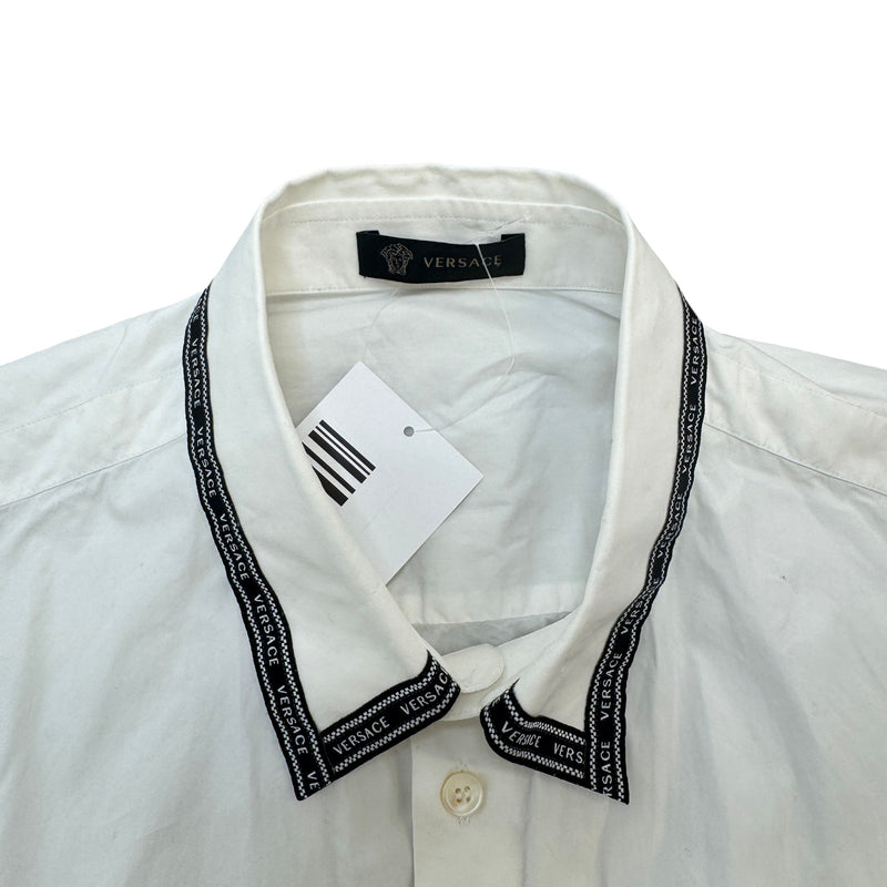 Men's Logo Long Sleeve Shirt White Size XL