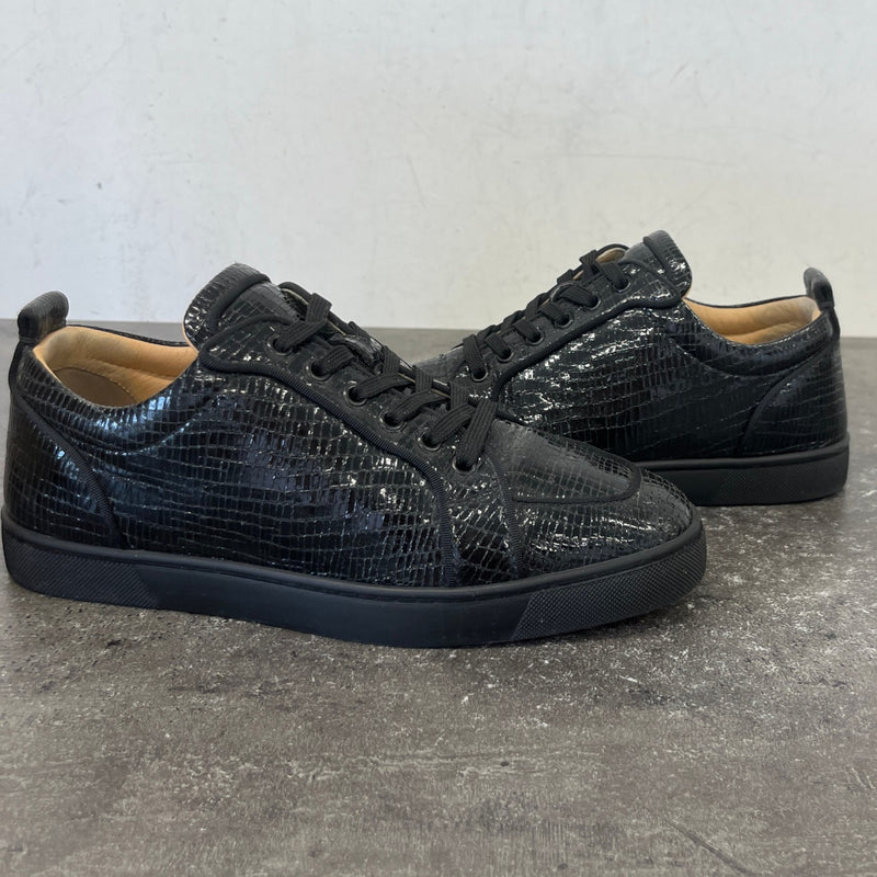 Men's Louis Junior Flat Low Trainers Black Size UK 7 / EU 41