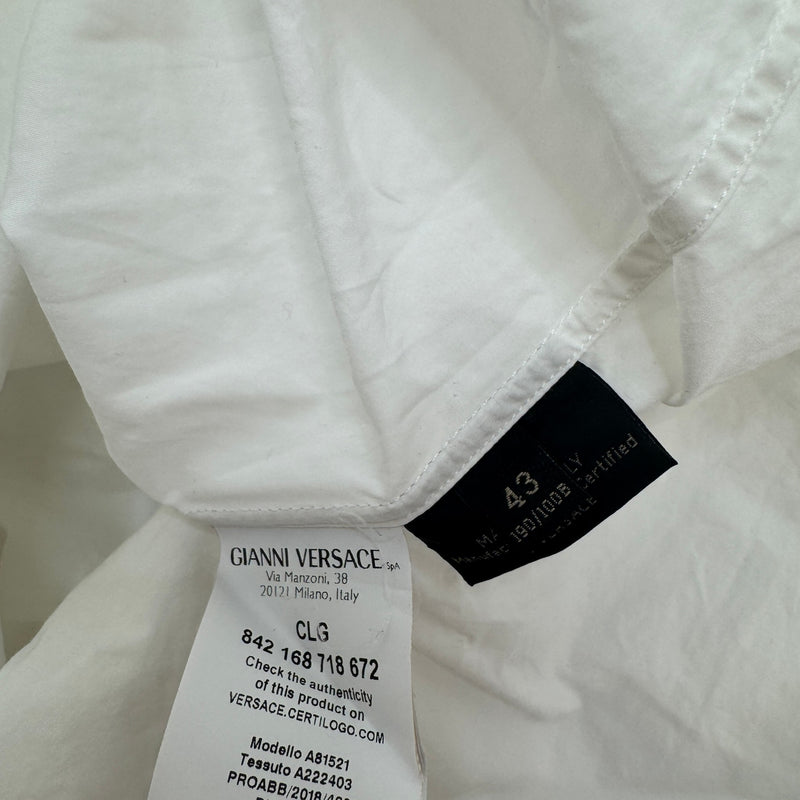 Men's Logo Long Sleeve Shirt White Size XL