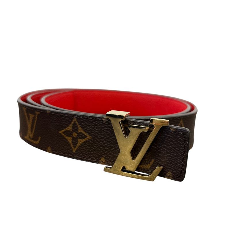 Women's Monogram LV Initiales Reversible Belt Brown Size W38