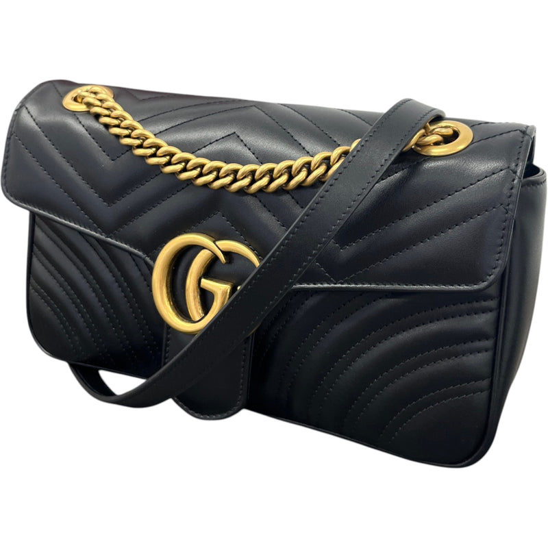 Women's Gg Marmont Flap Bag Black