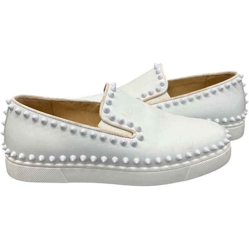 Women's Steckel Flat Lame Loafers White Size UK 3.5 / EU 36.5