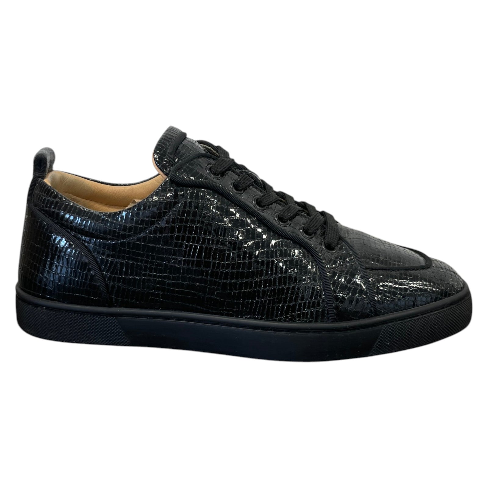 Men's Louis Junior Flat Low Trainers Black Size UK 7 / EU 41 - Photo 1