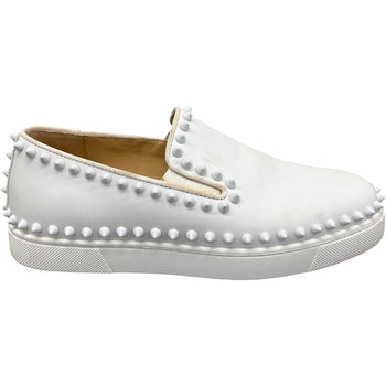 Women's Steckel Flat Lame Loafers White Size UK 3.5 / EU 36.5