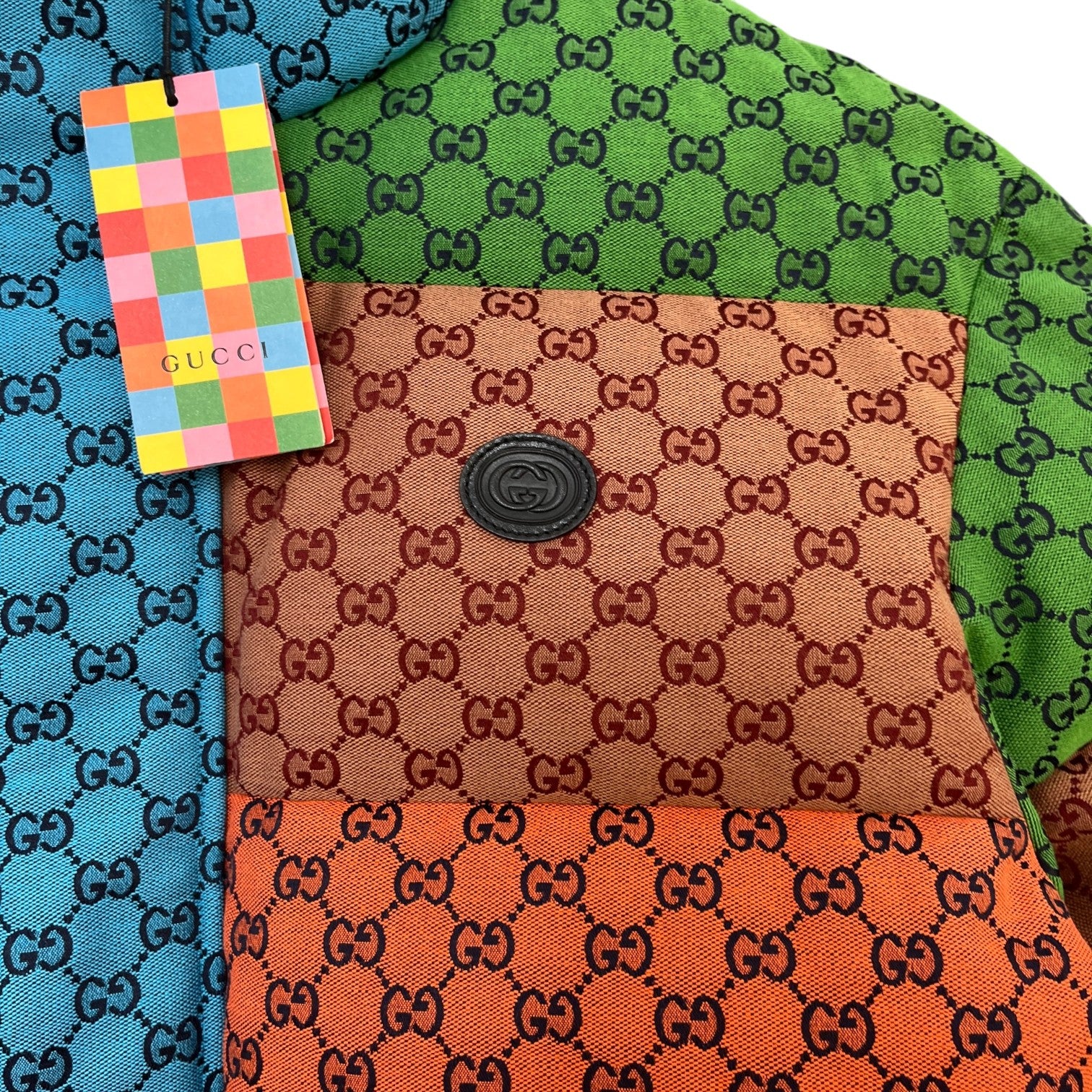 Men's Gg Supreme Colourful Down Jacket Multi-Coloured Size IT 54 / XXL - Photo 6