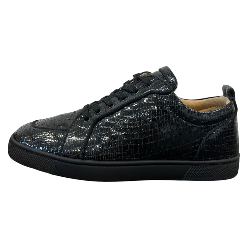 Men's Louis Junior Flat Low Trainers Black Size UK 7 / EU 41