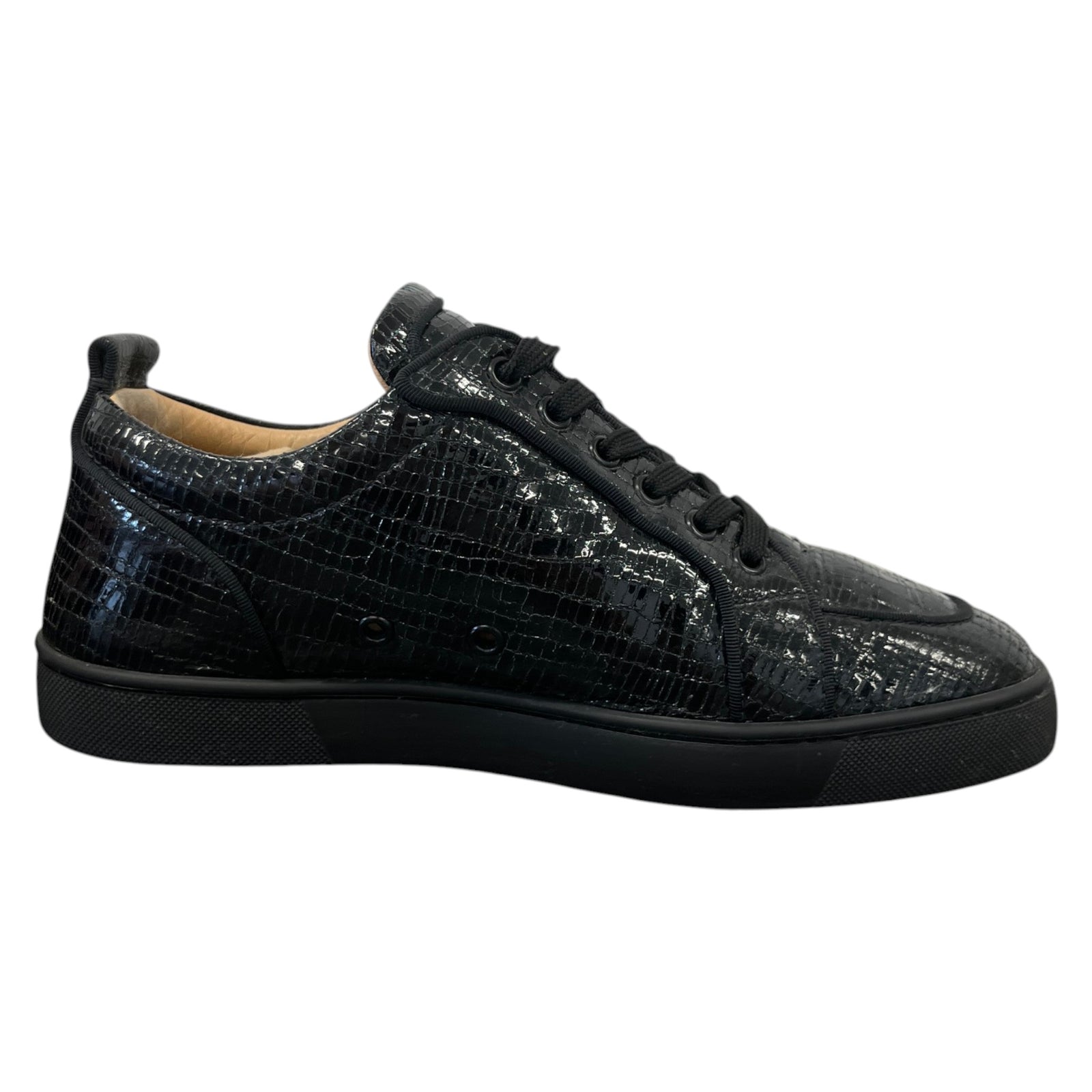 Men's Louis Junior Flat Low Trainers Black Size UK 7 / EU 41 - Photo 4