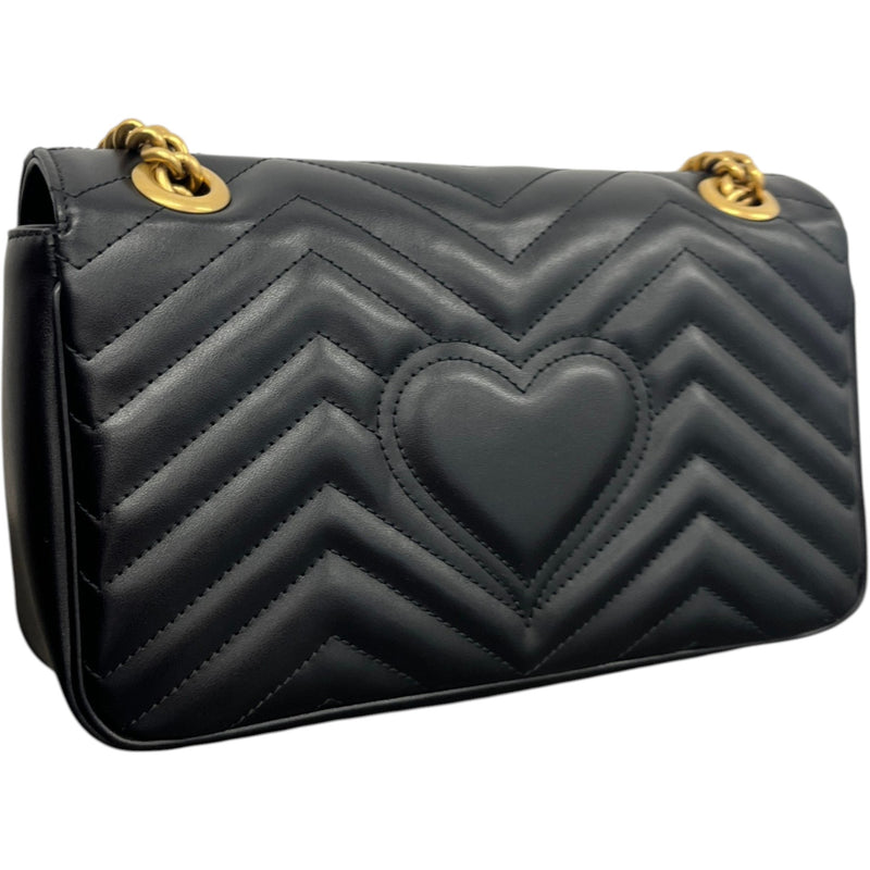 Women's Gg Marmont Flap Bag Black