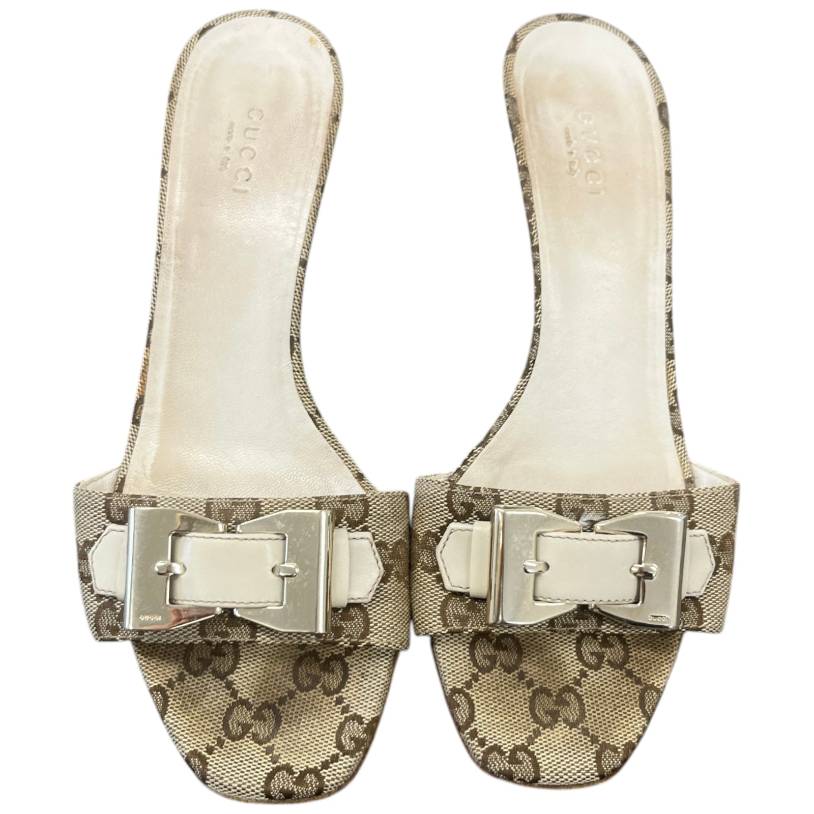 Women's Gg Supreme Heels Beige Size EU 38 / UK 5 - Photo 6