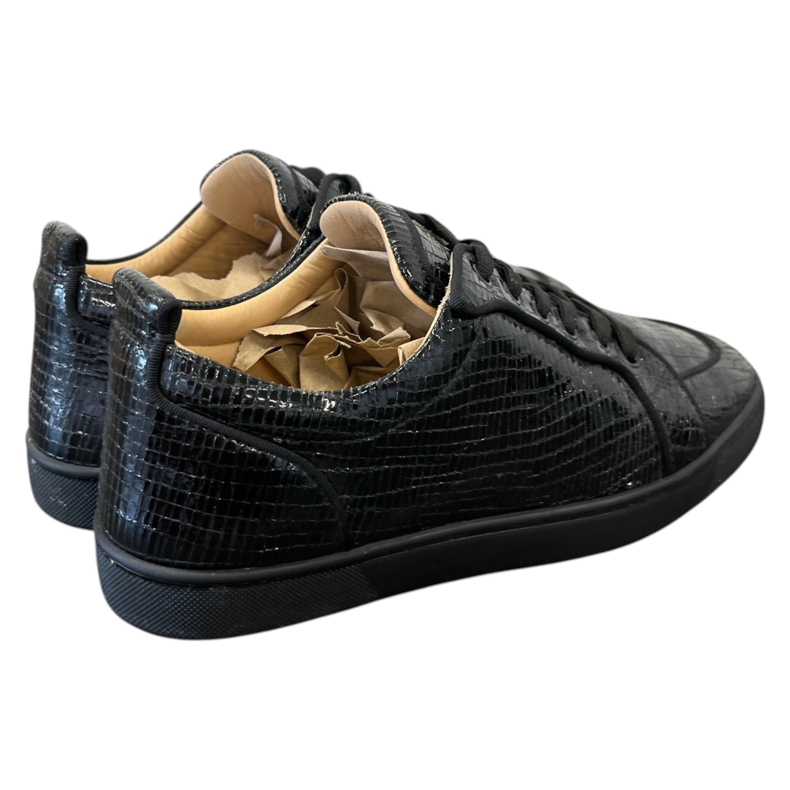 Men's Louis Junior Flat Low Trainers Black Size UK 7 / EU 41 - Photo 8