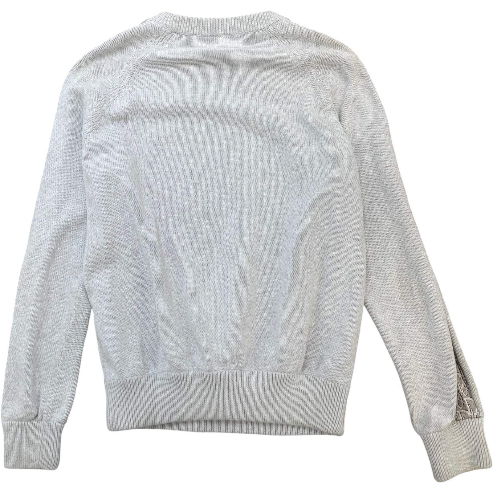 Men's Oblique Jacquard Crewneck Jumper Grey Size L - Photo 2