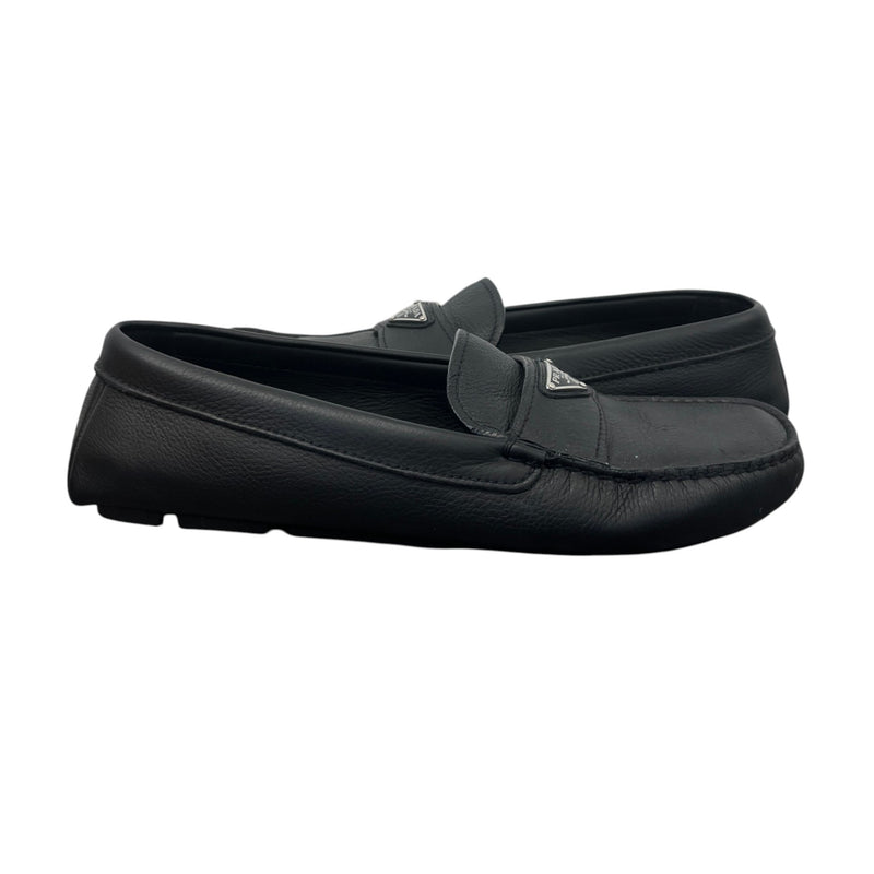 Men's Saffiano Driving Loafers Black Size EU 43 / UK 9